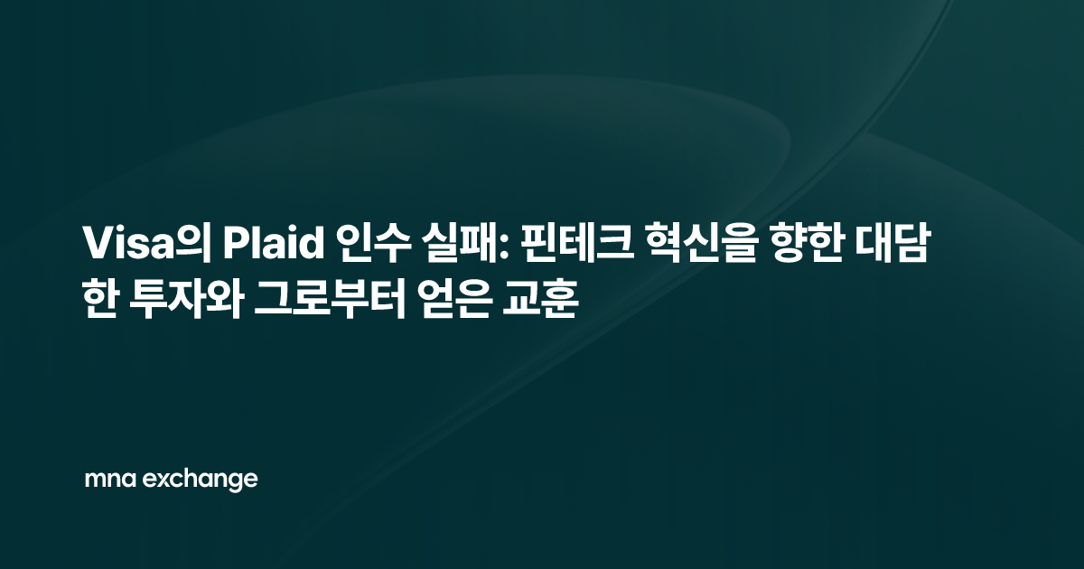 Visa의 Plaid 인수 실패: 핀테크 혁신을 향한 대담한 투자와 그로부터 얻은 교훈
