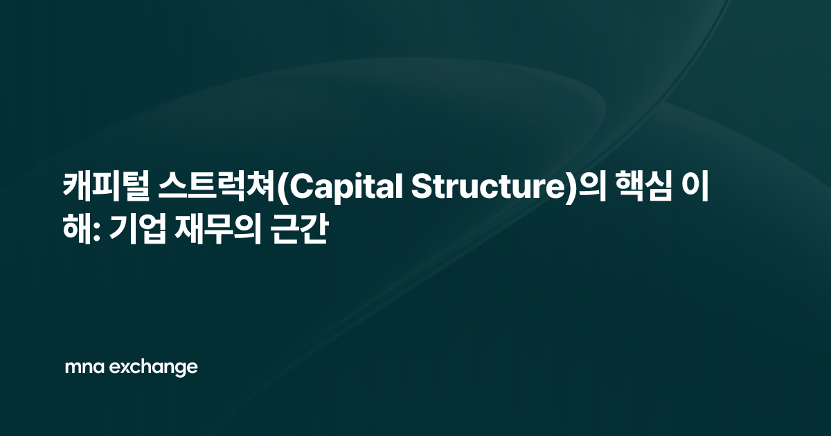 캐피털 스트럭쳐(Capital Structure)의 핵심 이해: 기업 재무의 근간