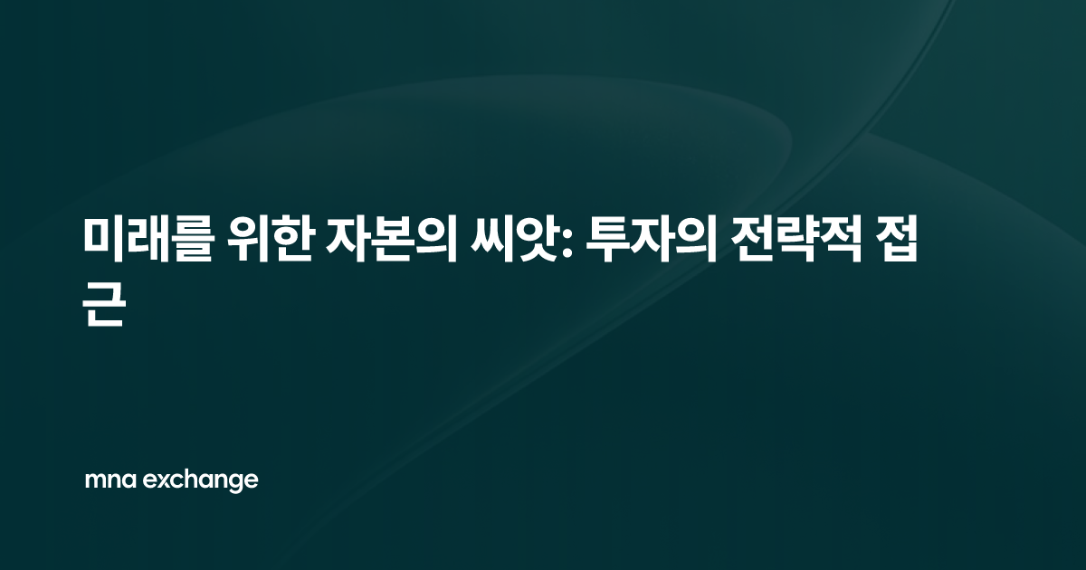 미래를 위한 자본의 씨앗: 투자의 전략적 접근