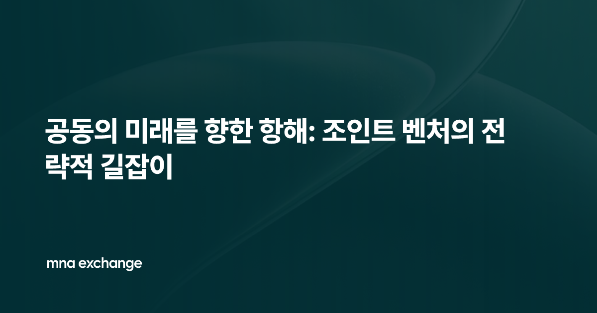 공동의 미래를 향한 항해: 조인트 벤처의 전략적 길잡이