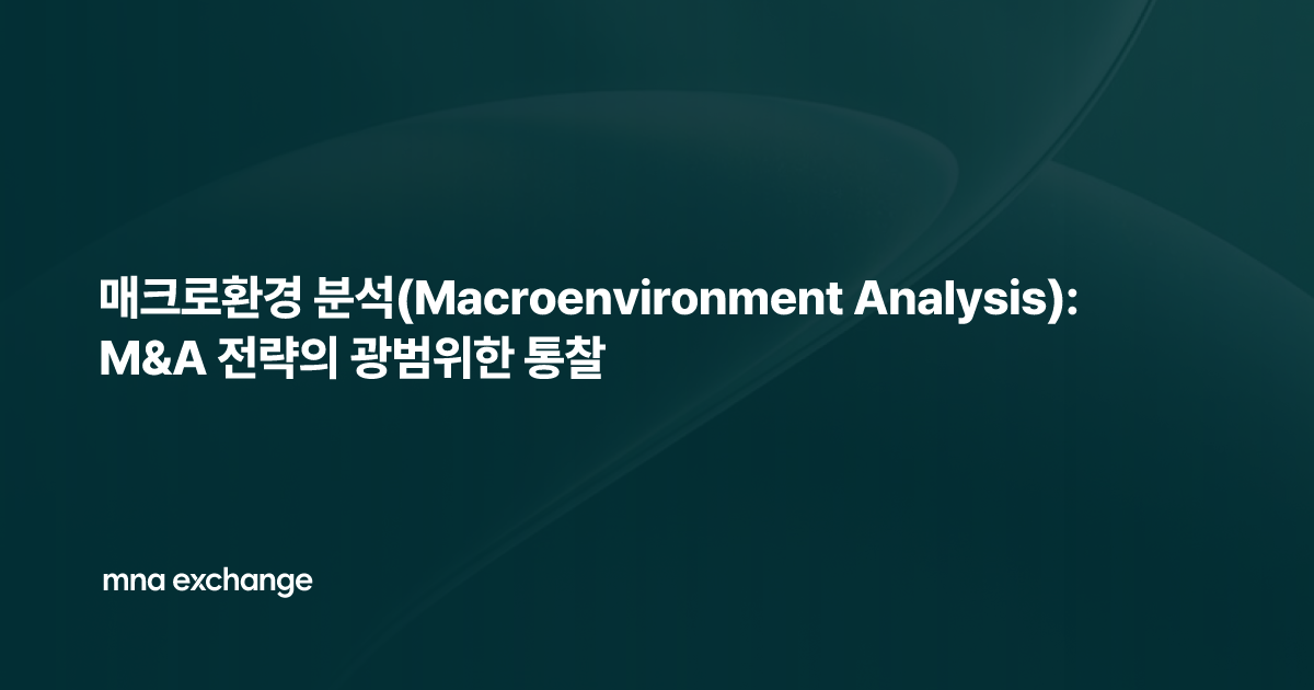 매크로환경 분석(Macroenvironment Analysis): M&A 전략의 광범위한 통찰